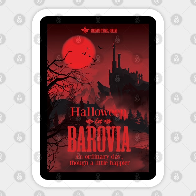 Halloween in Barovia red version Sticker by Aftalnoran